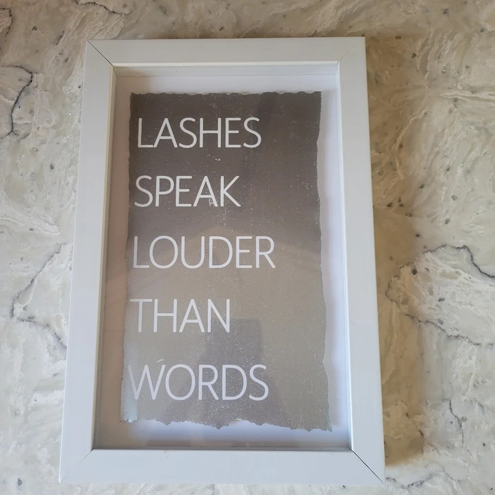 12x8 Lashes Speak Louder Than  Words Picture